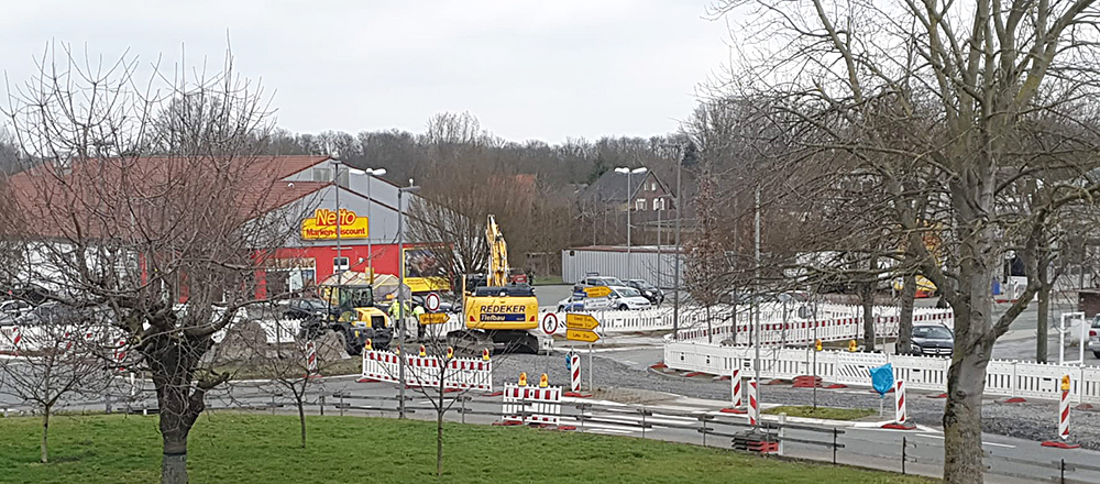 Baustelle Kreisverkehr Eickelborn